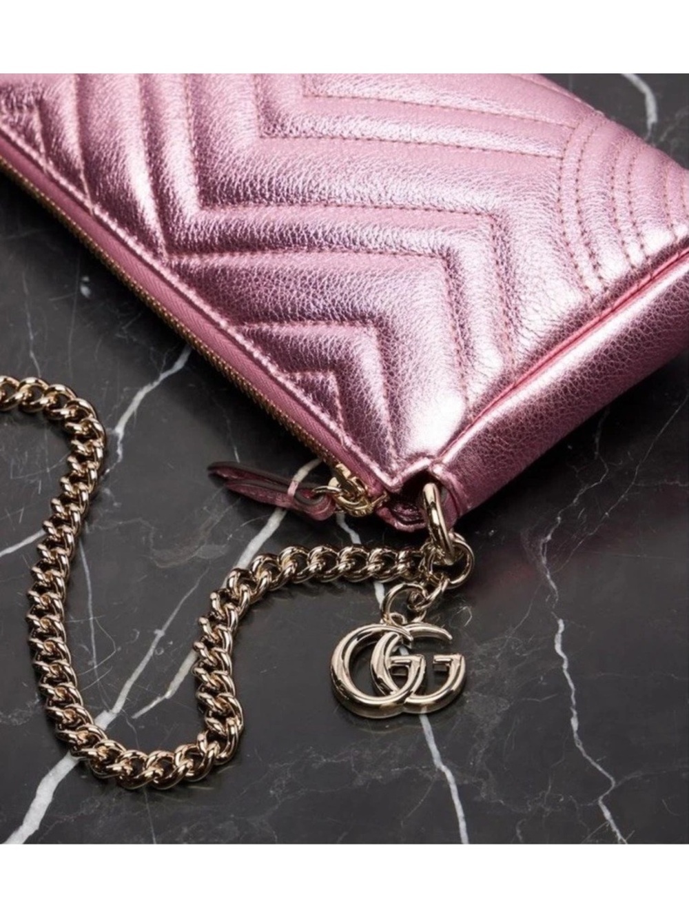 Pink Or Pewter?  Brand New Gucci! Marmount  Shoulder Bag!  Choice!!! - Picture 4 of 4